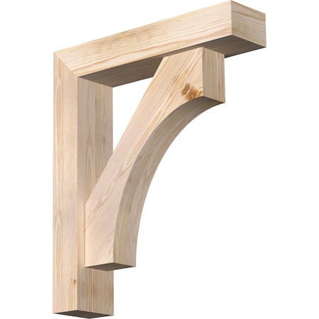 Ekena Millwork Westlake Block Smooth Bracket w/ Offset Brace, Douglas Fir, 5 1/2"W x 24"D x 28"H BKT0604X24X28WTL05SDF